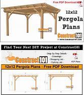Image result for 12X12 Pergola Plans