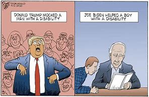 Image result for Trump and Biden Debate Cartoon
