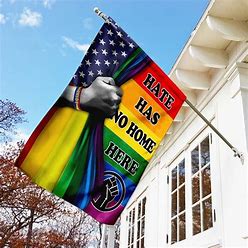 Image result for images rainbow signs hate has no home here