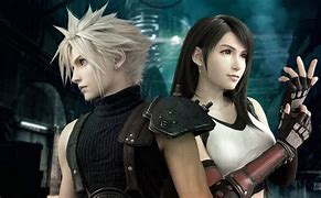 Image result for FF7 Remake Cloud and Tifa Wallpaper
