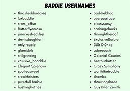 Image result for Best Baddie Usernames