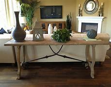 Image result for Sofa Table Behind Couch