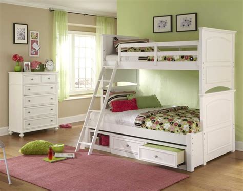 Madison Natural White Painted Twin over Full Bunk Bed