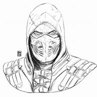 Image result for Scorpion Sketch Mortal Kombat