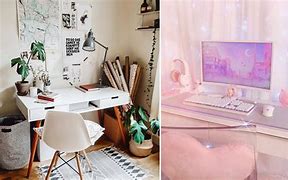 Image result for Cute Desk Setup Aesthetic