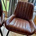 Image result for Brown Leather Dining Room Chairs