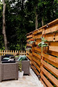 Image result for Wooden Horizontal Fence Slats Lowe's