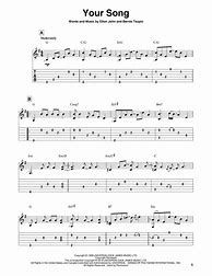 Image result for Melody Notes to Your Song by Elton John