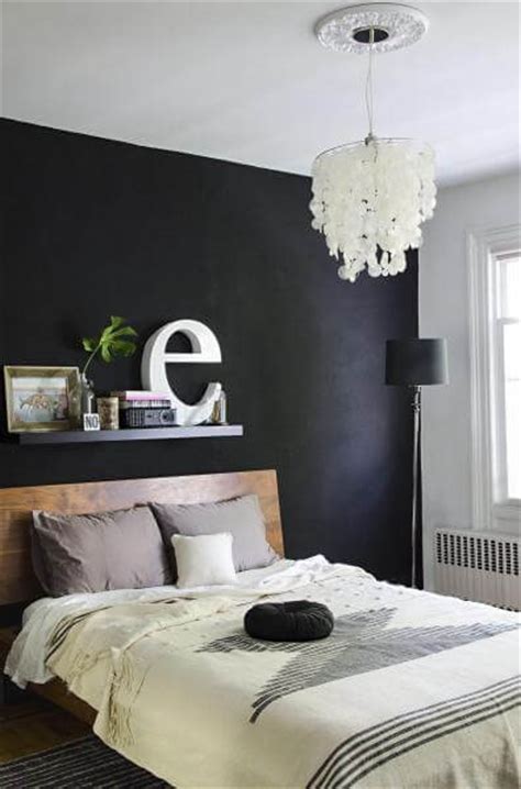 Paint a black wall in the bedroom!