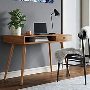 Image result for Mid Century Modern Wood Desk
