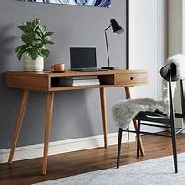 Image result for Dark Wood Small Mid Century Desk