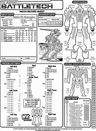 Image result for BattleTech Record Sheets