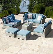 Image result for Wicker Patio Furniture with Seafoam Cushions