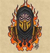 Image result for Scorpion Mortal Kombat Cartoon Drawings