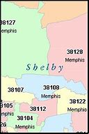 Image result for Map of Shelby County TN Zip Codes