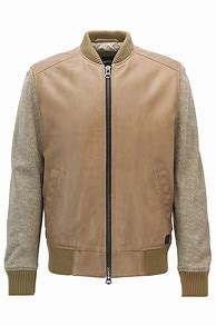 Image result for Hugo Boss Leather Bomber Jacket