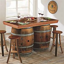 Image result for Wine Barrel Bar Furniture
