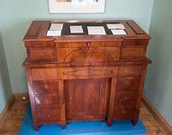 Image result for Wooden Mid Century Desk