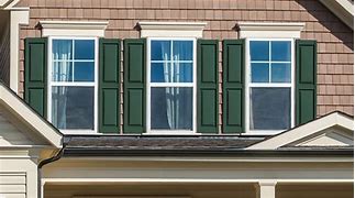 Image result for Mid America Raised Panel Vinyl Shutters (1 Pair) In Stock Now 14.75 X 31 027 Burgundy Red