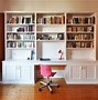Image result for White Desk with Bookcase