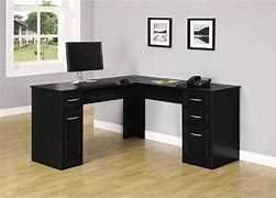 Image result for black l-shaped desk