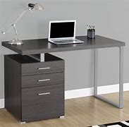 Image result for Gray Computer Desk with Drawers