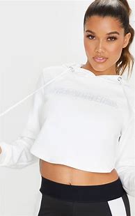 Image result for White Cropped Hoodie Zipper