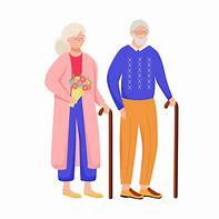 Image result for Senior Citizen Cartoon Couple