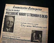 Image result for Harry Truman Death