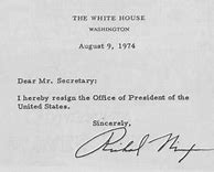 Image result for Nixon Resignation Letter