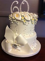 Image result for Elegant 60th Birthday Cake Designs