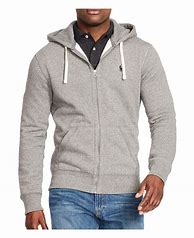 Image result for Grey Polo Hoodie Full Zip