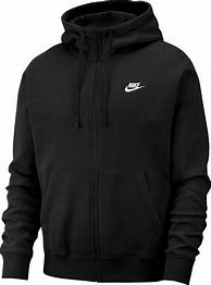 Image result for White Nike Zip Up Hoodie Black Small Logo