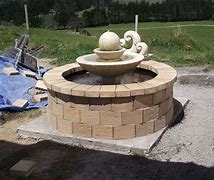 Image result for Concrete Pond Fountain