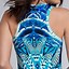 Image result for Women's Ruched Printed Maxi Dress - Blue Multi, Size M By Venus