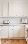 Image result for Cream Kitchen Cabinets with White Appliances