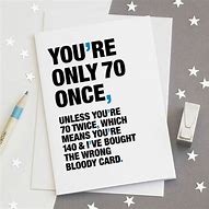 Image result for Funny 70th Birthday Card Ideas