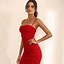 Image result for Red Bodycon Midi Dress