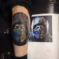 Image result for Mortal Kombat Sub-Zero and Scorpion Tattoos