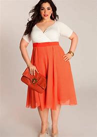 Image result for Women's Plus Size Orange Dresses