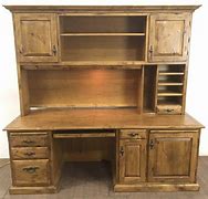 Image result for Natural Wooden Student Desk with Hutch