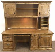 Image result for Fine Solid Wood Desk with Hutch