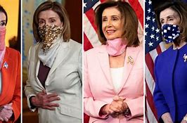 Image result for Nancy Pelosi Wearing N95 Mask