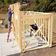 Image result for Building a Shed Wall Frame