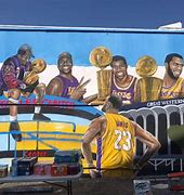 Image result for LeBron James Mural Los Angeles Lakers