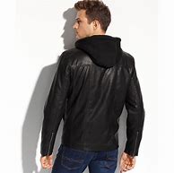 Image result for Faux Leather Jacket with Hood