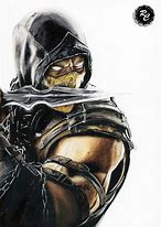 Image result for Scorpion Mortal Kombat Pencil Drawing