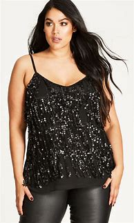 Image result for Plus Size Sequin Tank Tops