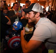 Image result for Chris Pratt Son in Captain America Costume