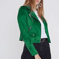 Image result for Green Suede Jacket Women
